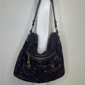 🐾Y2K grunge goth purple hobo bag with cute hardware🐾